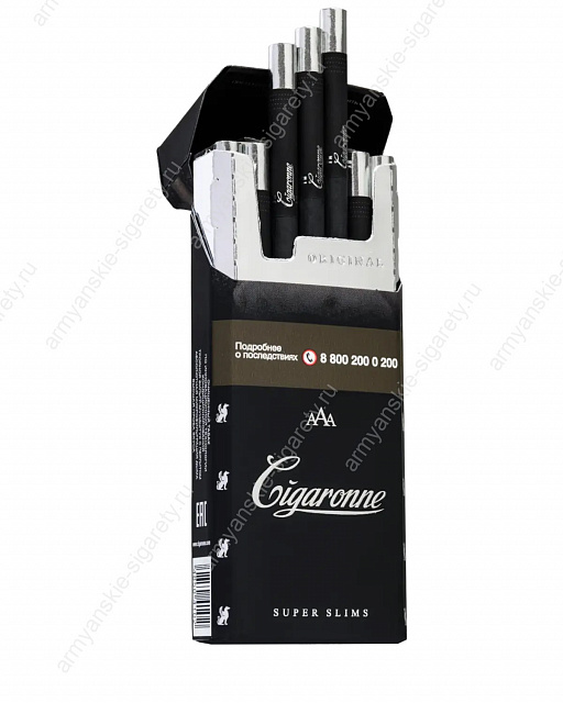 Cigaronne Super Slims Black